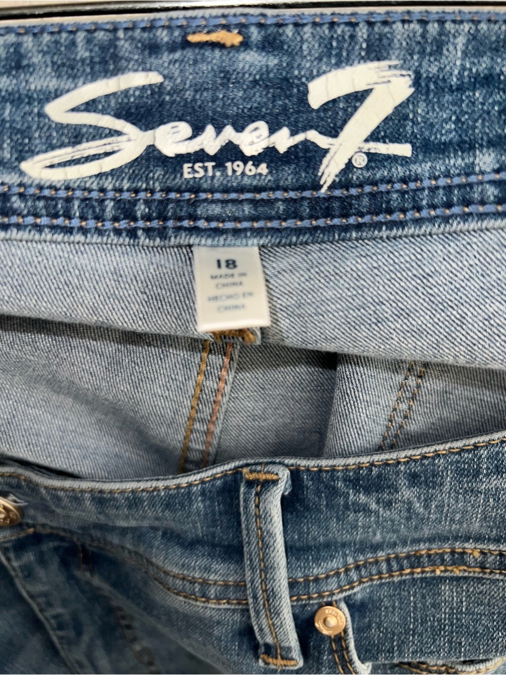 Seven7 Boyfriend Jean With Floral Embellishments - Picture 8 of 10